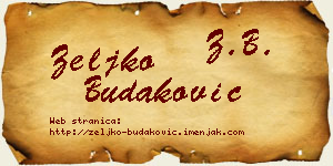 Željko Budaković vizit kartica